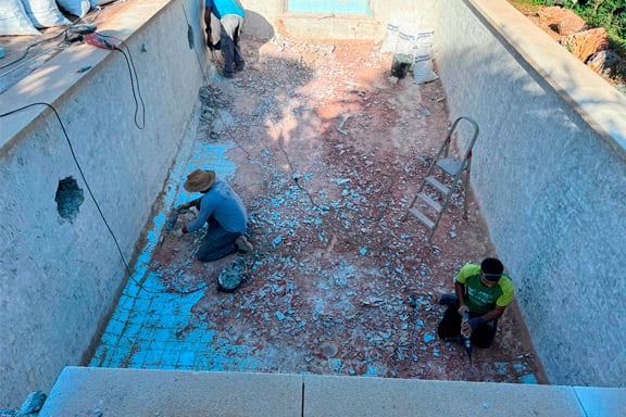 Pool rehabilitation in campos | Pool Mallorca